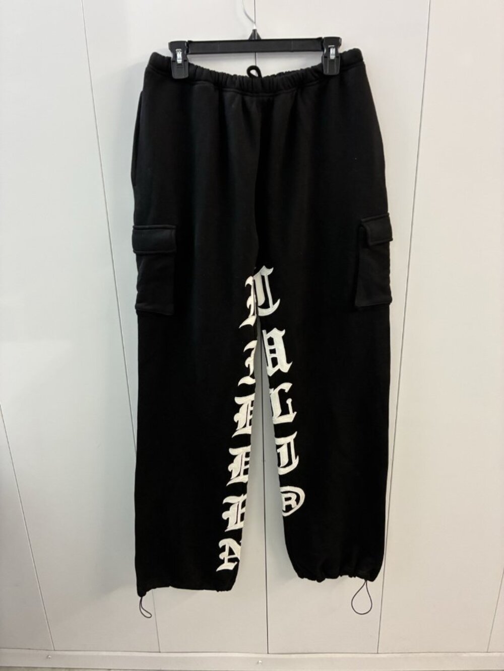 Hidden Cult Cargo Sweatpants Unisex Large Heavyweight Black Sweden PRC